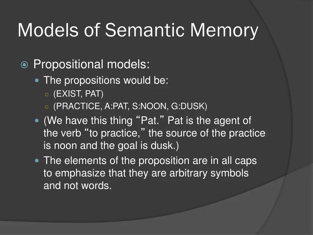 models of semantic memory 28