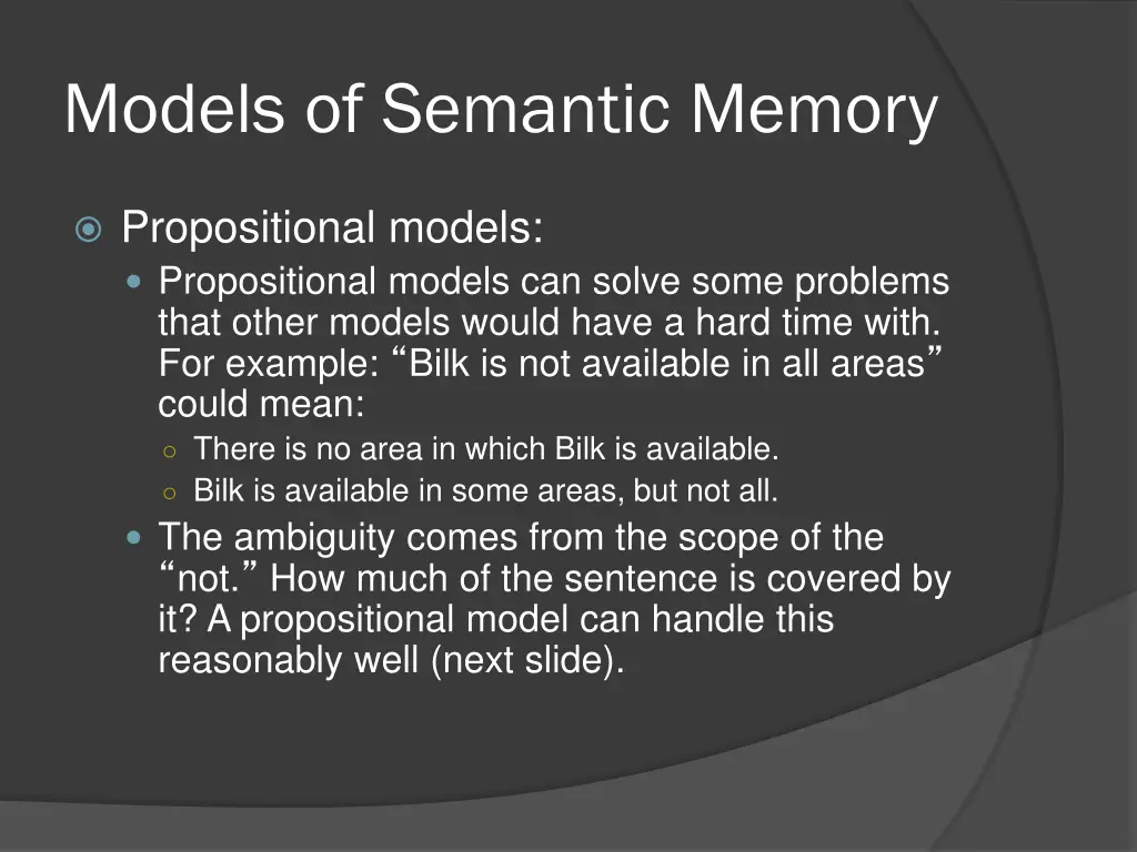 models of semantic memory 29