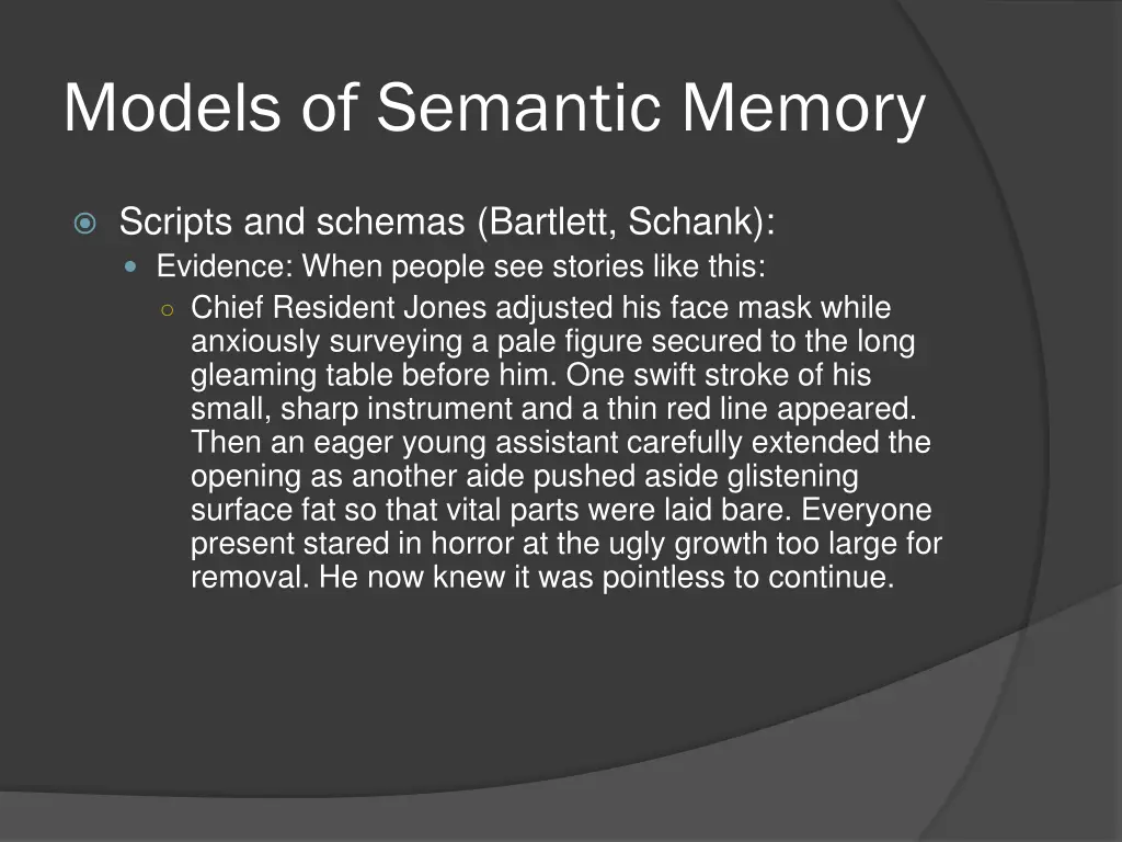 models of semantic memory 32