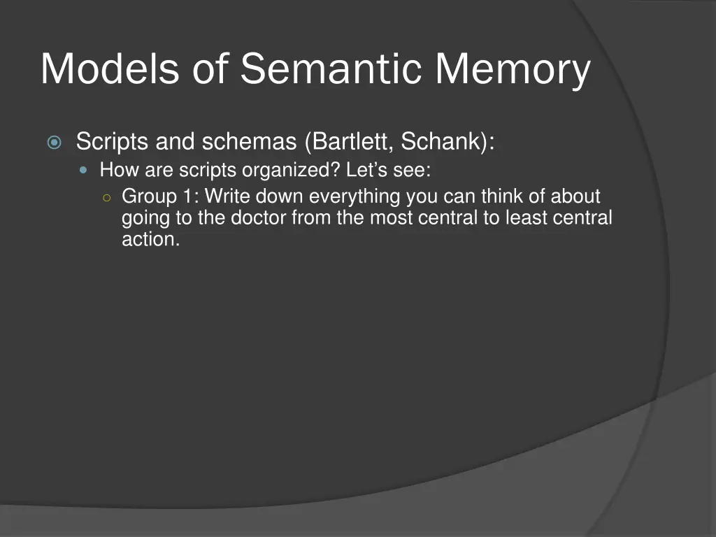 models of semantic memory 37