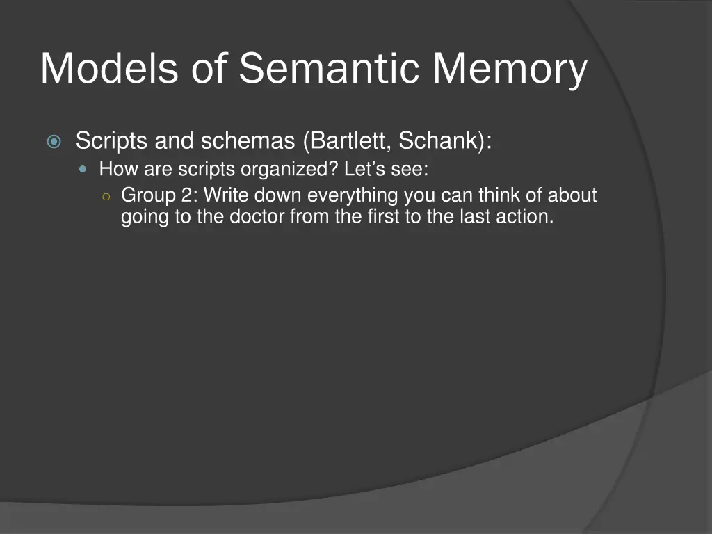 models of semantic memory 38