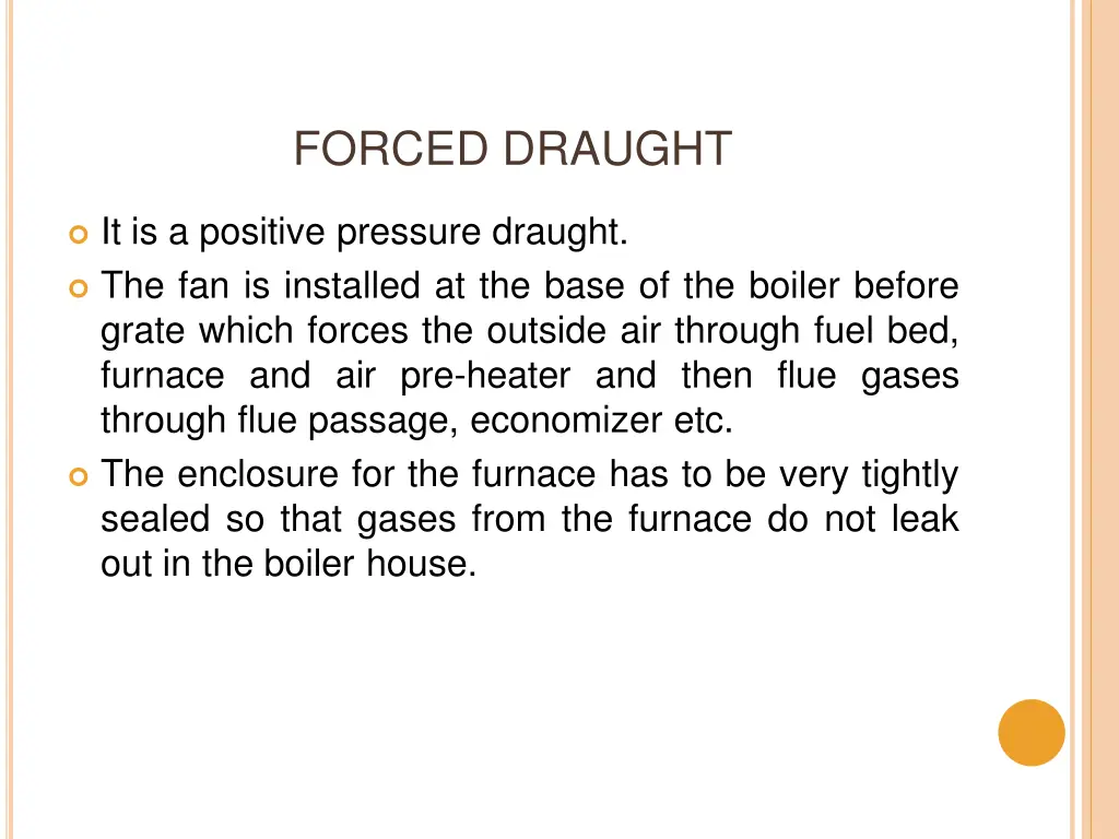 forced draught