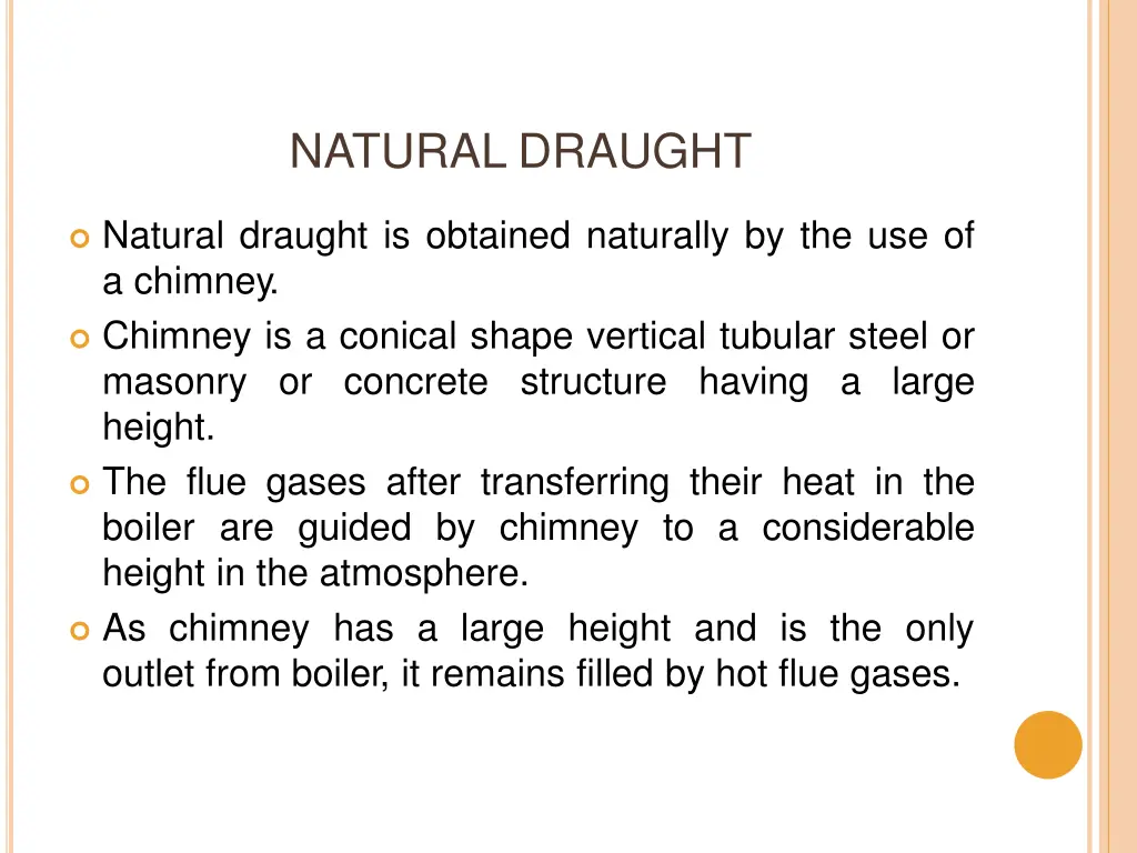 natural draught