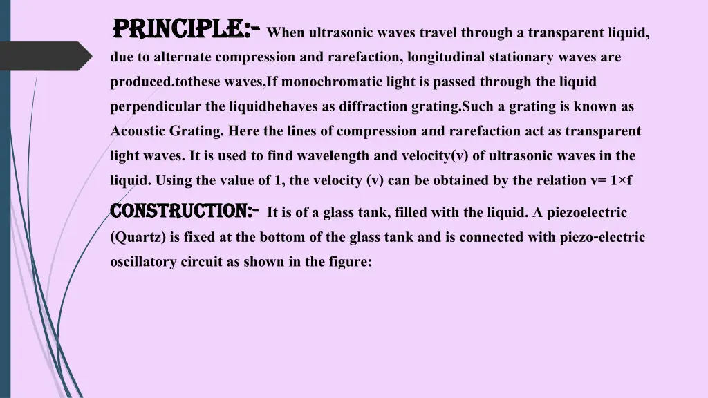 principle principle when ultrasonic waves travel