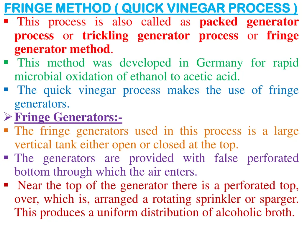 fringe method quick vinegar process fringe method