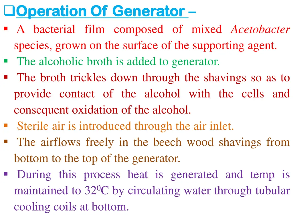 operation operation of a bacterial film composed