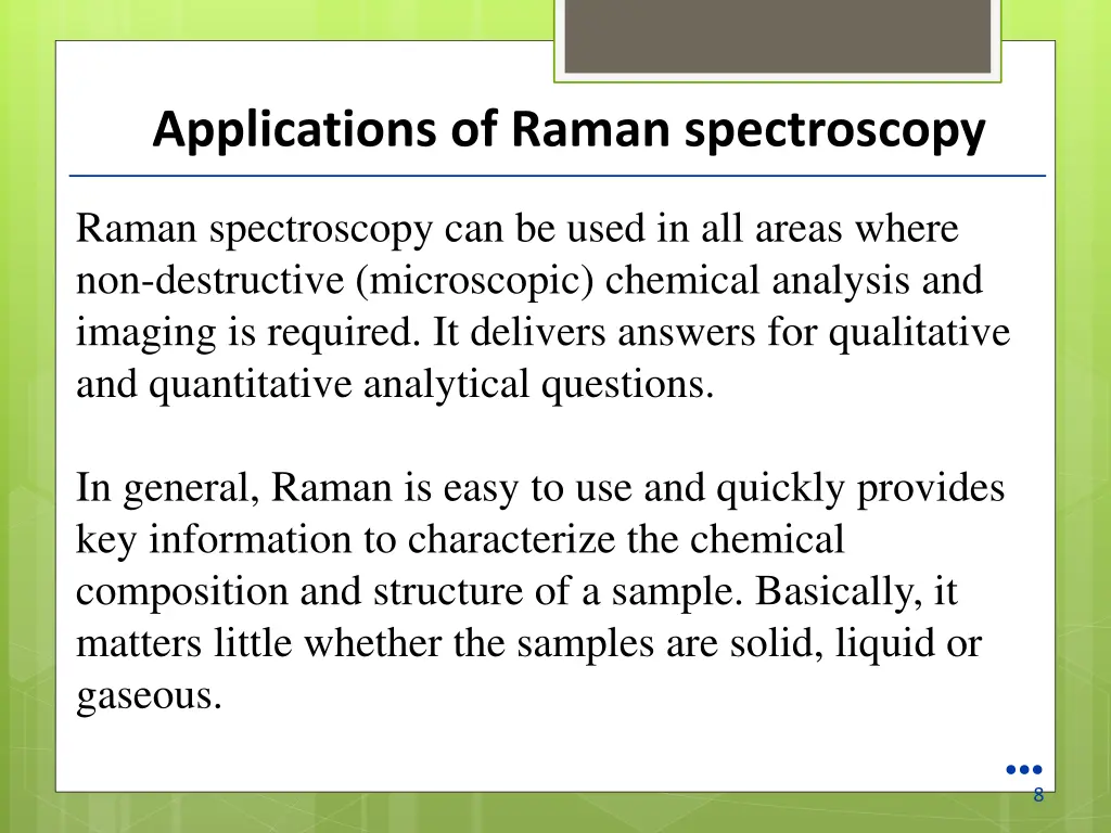 applications of raman spectroscopy