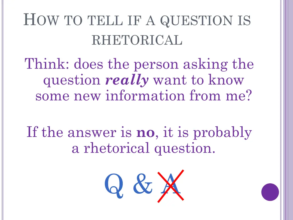 h ow to tell if a question is rhetorical think