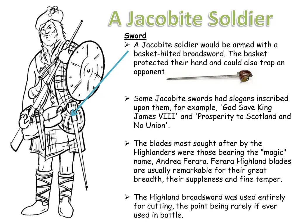 a jacobite soldier sword a jacobite soldier would