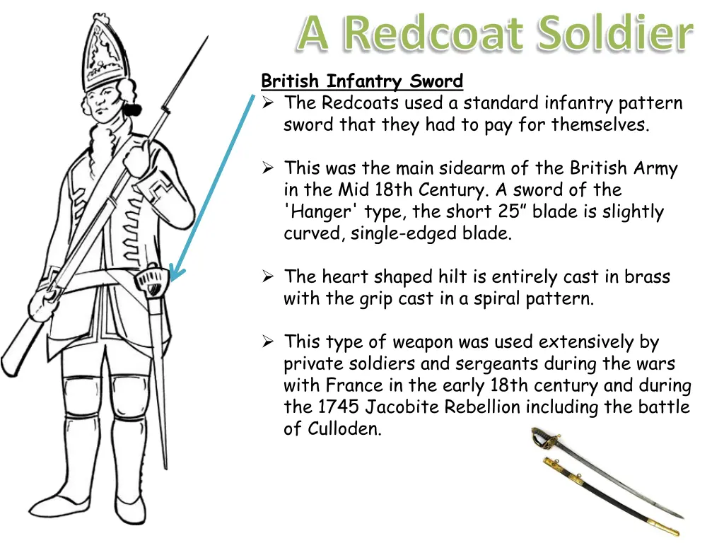 a redcoat soldier british infantry sword