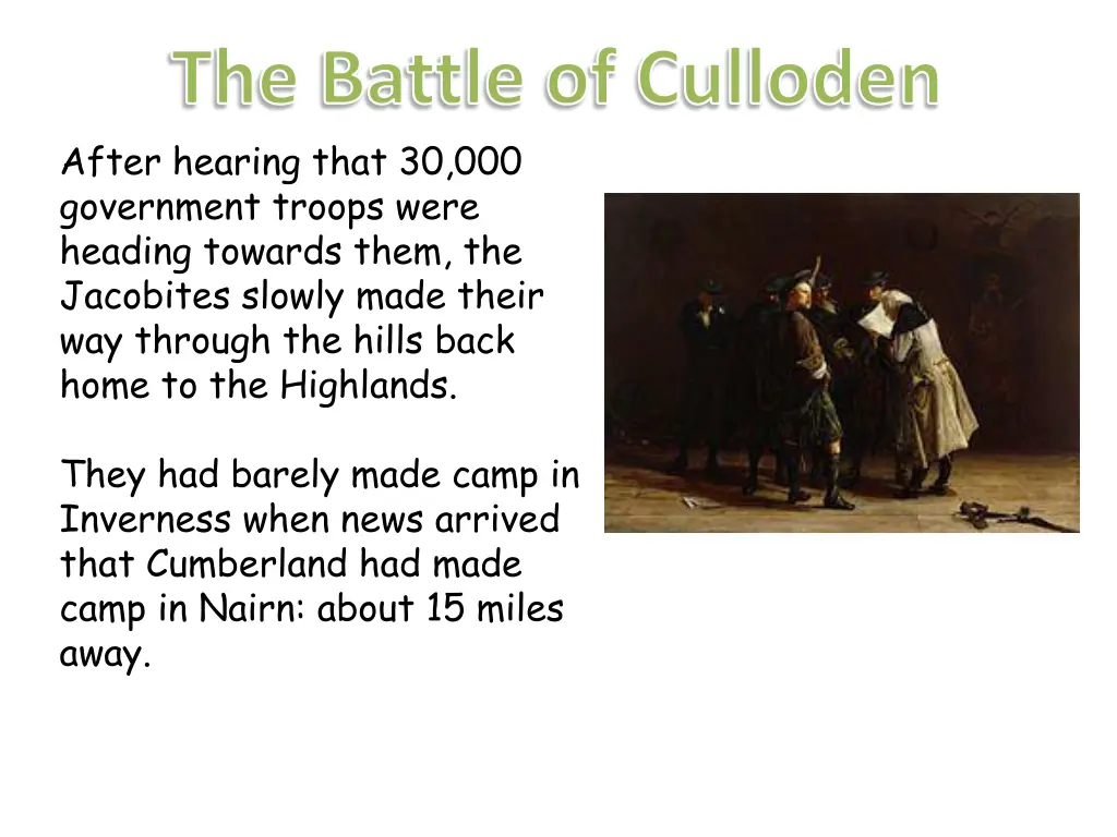 the battle of culloden after hearing that