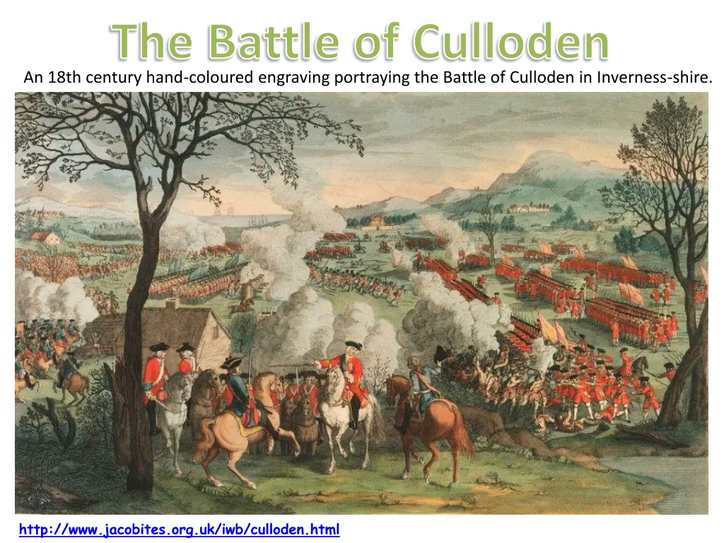 the battle of culloden an 18th century hand