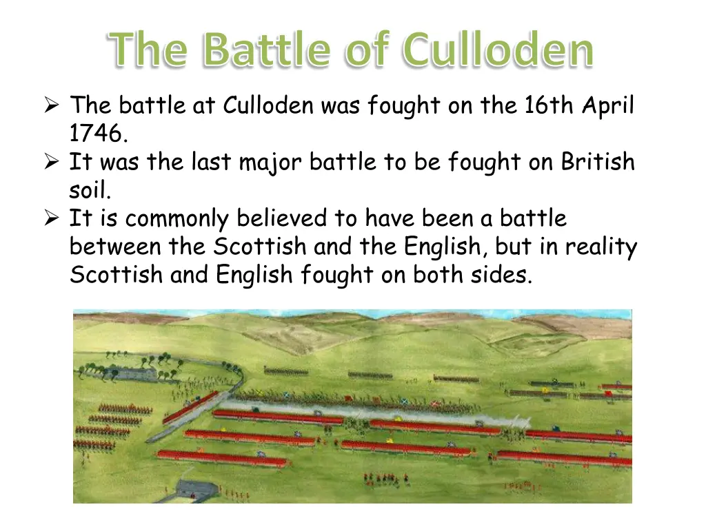 the battle of culloden the battle at culloden