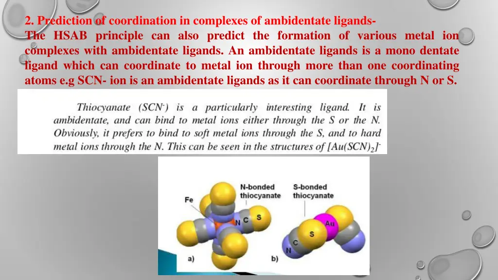 2 prediction of coordination in complexes