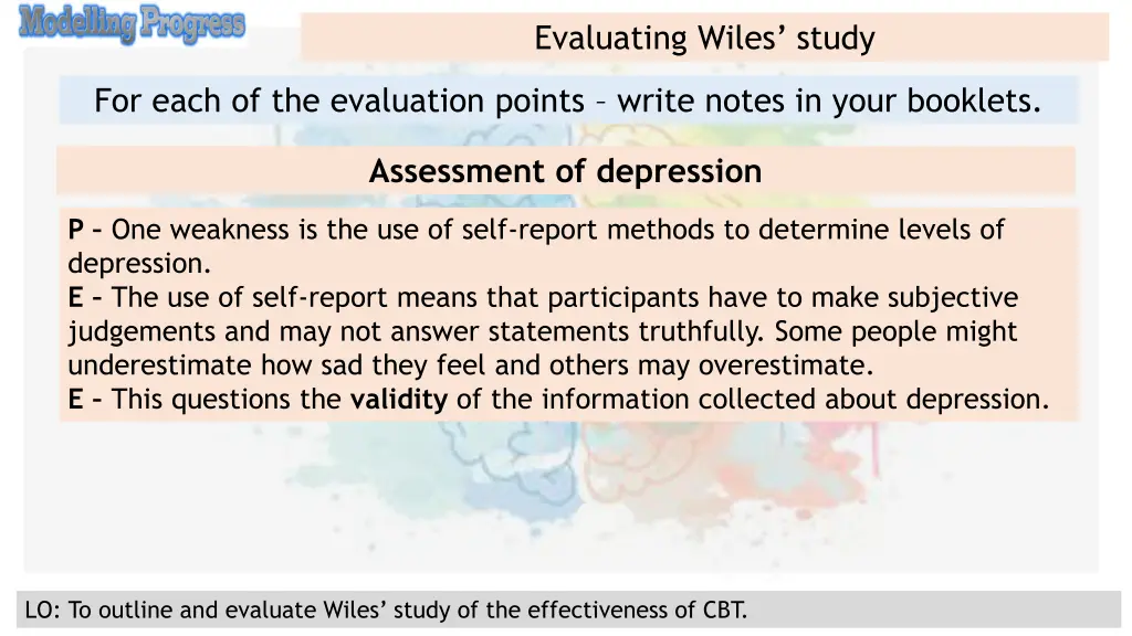 evaluating wiles study 1