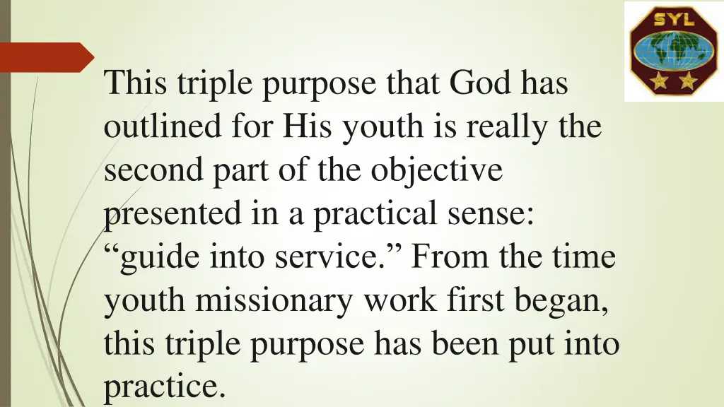 this triple purpose that god has outlined