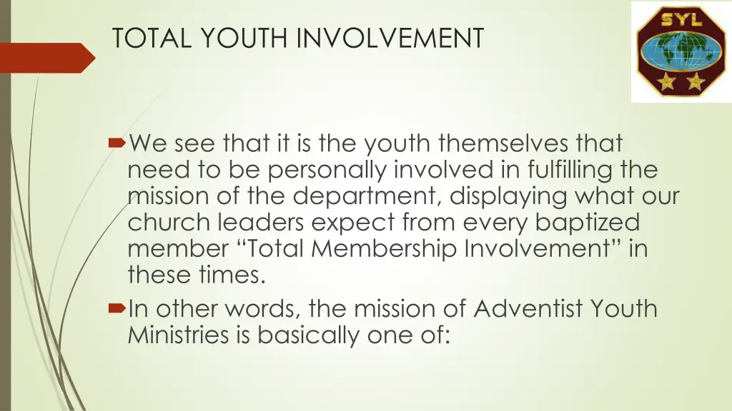 total youth involvement