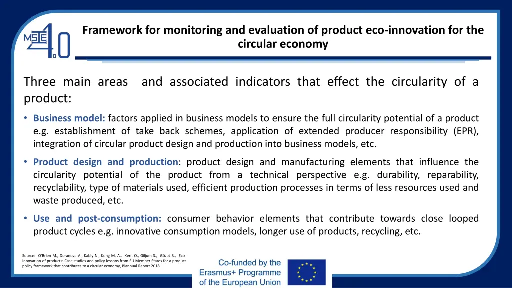 framework for monitoring and evaluation