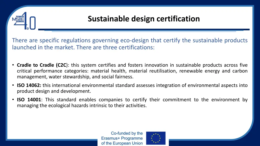 sustainable design certification