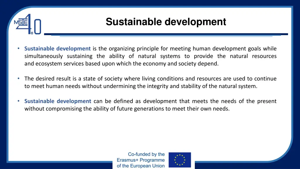 sustainable development