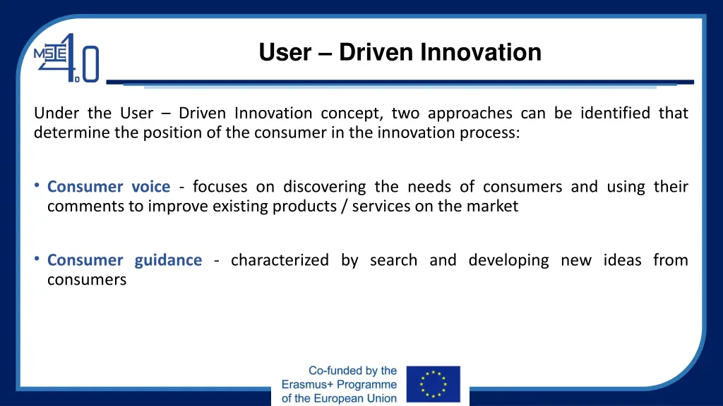 user driven innovation 1