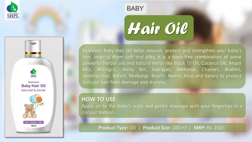 baby baby hair oil