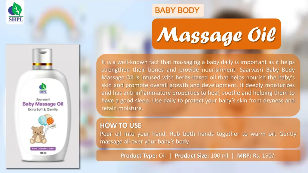 baby body baby body massage oil