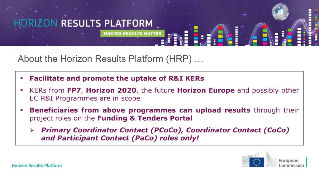 about the horizon results platform hrp