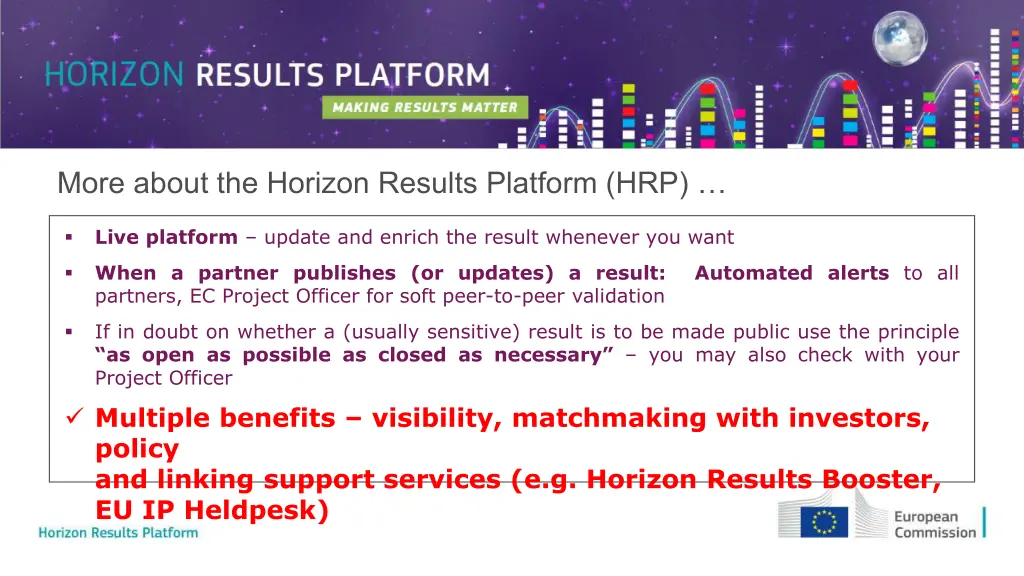 more about the horizon results platform hrp