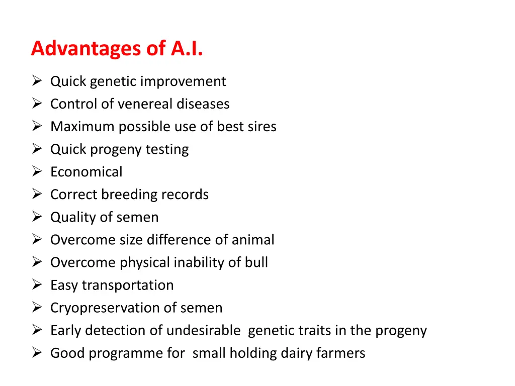 advantages of a i