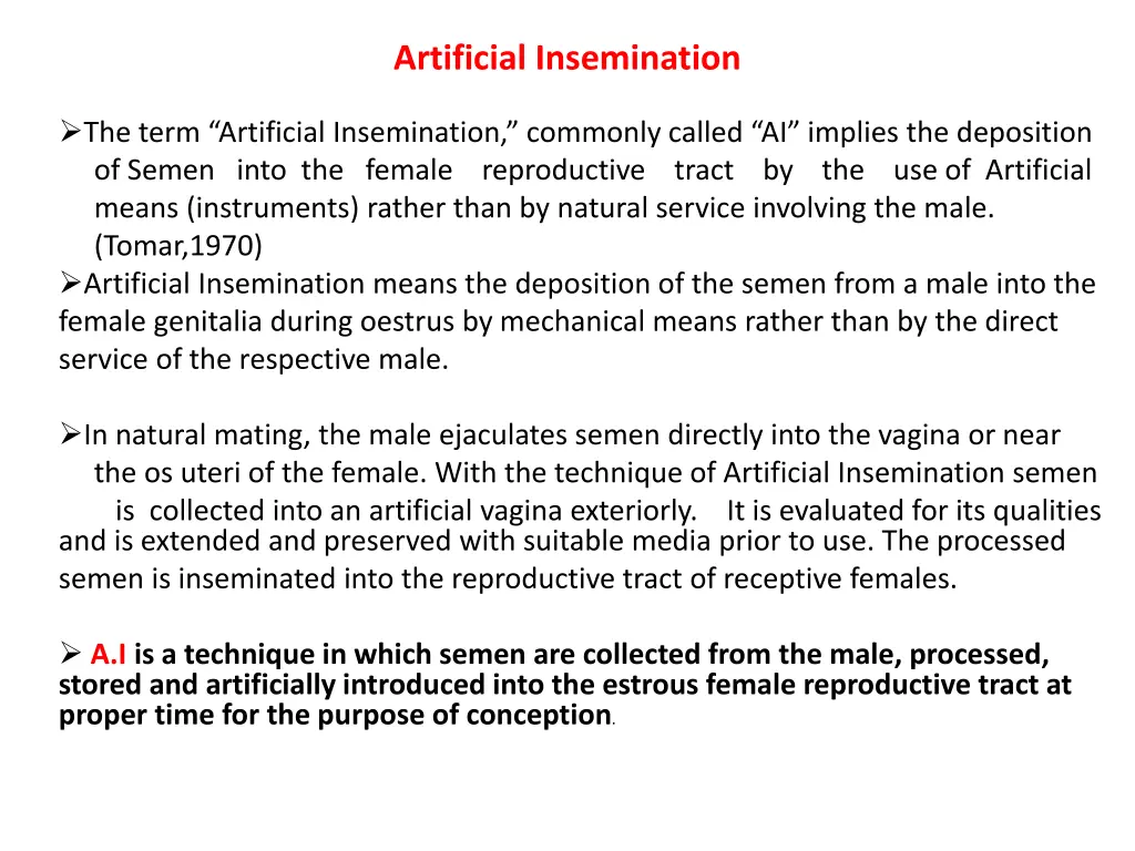 artificial insemination