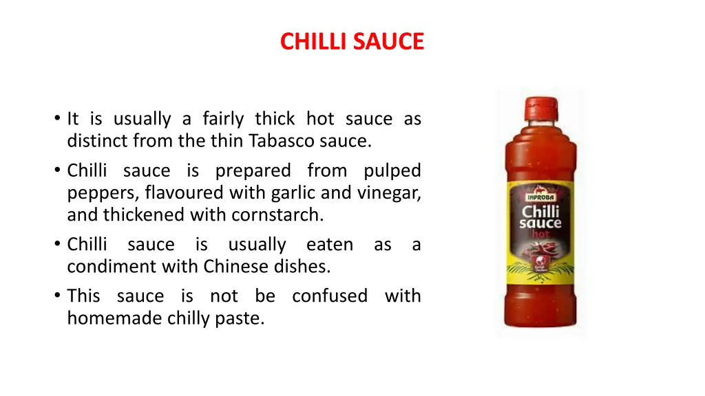 chilli sauce