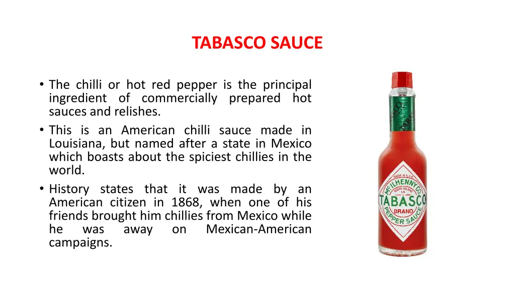 tabasco sauce