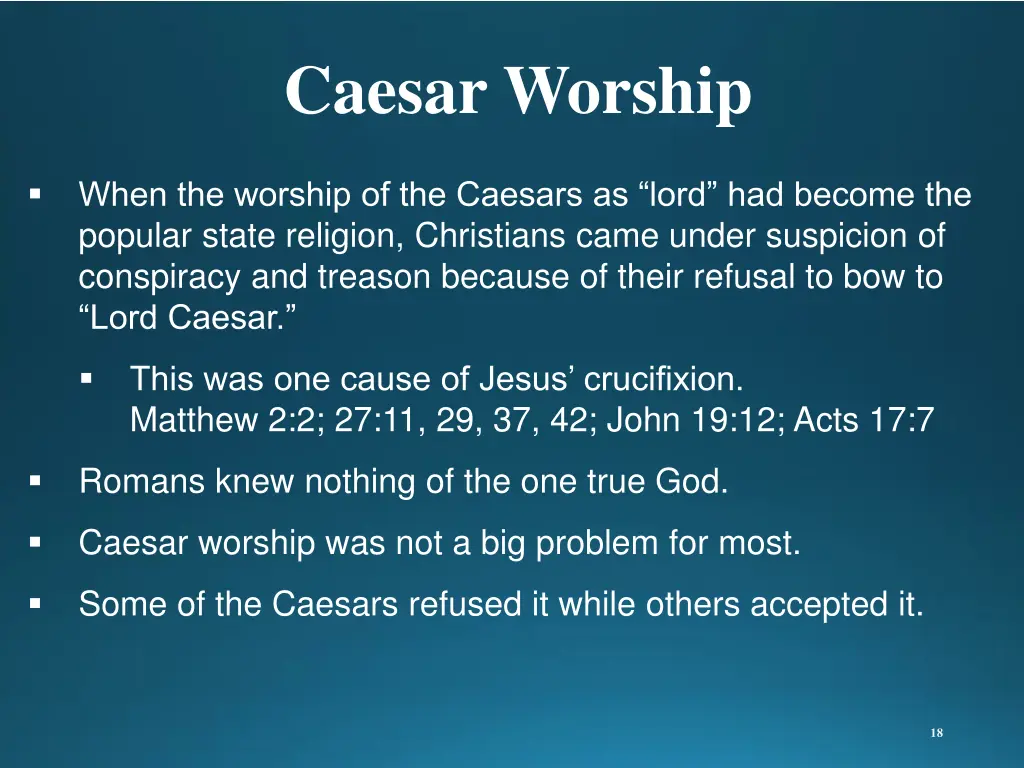 caesar worship