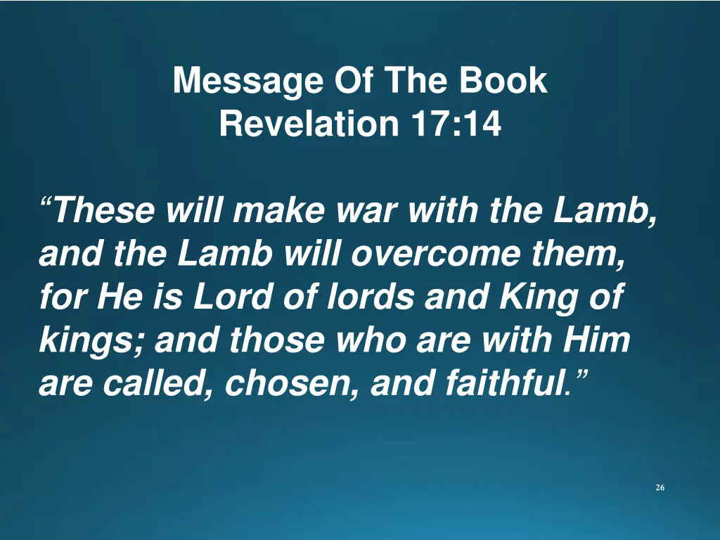 message of the book revelation 17 14