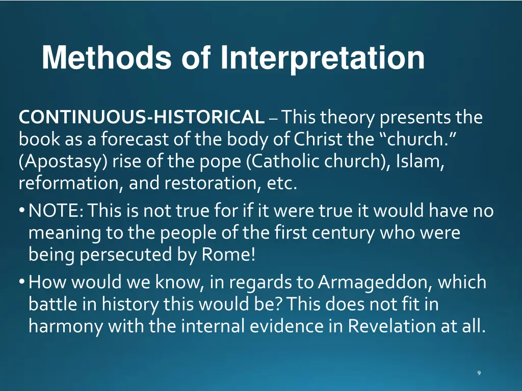 methods of interpretation 1