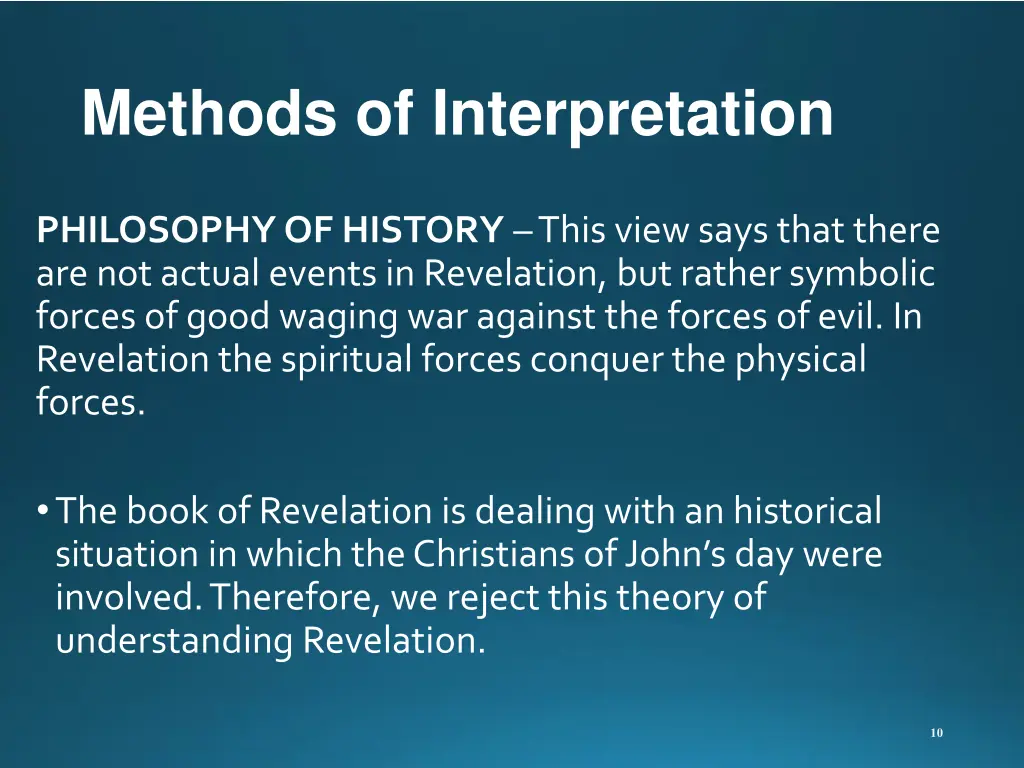 methods of interpretation 2