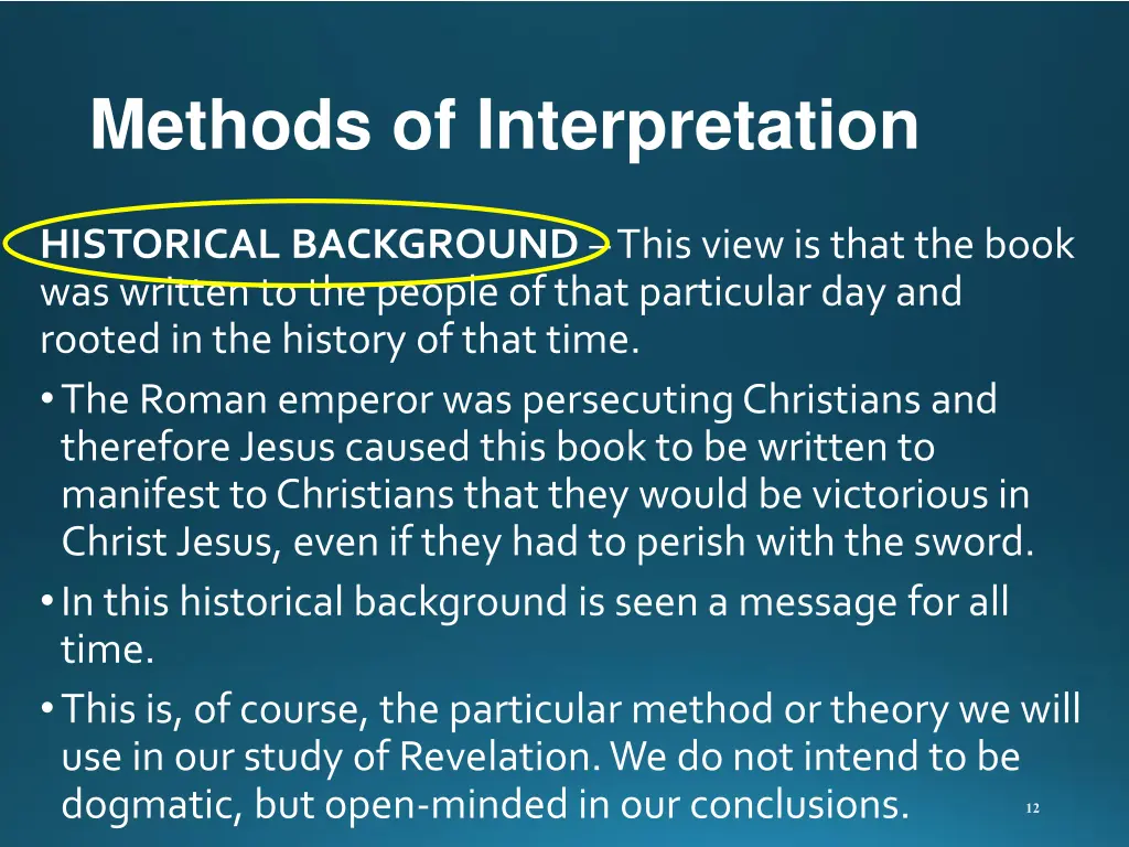 methods of interpretation 4