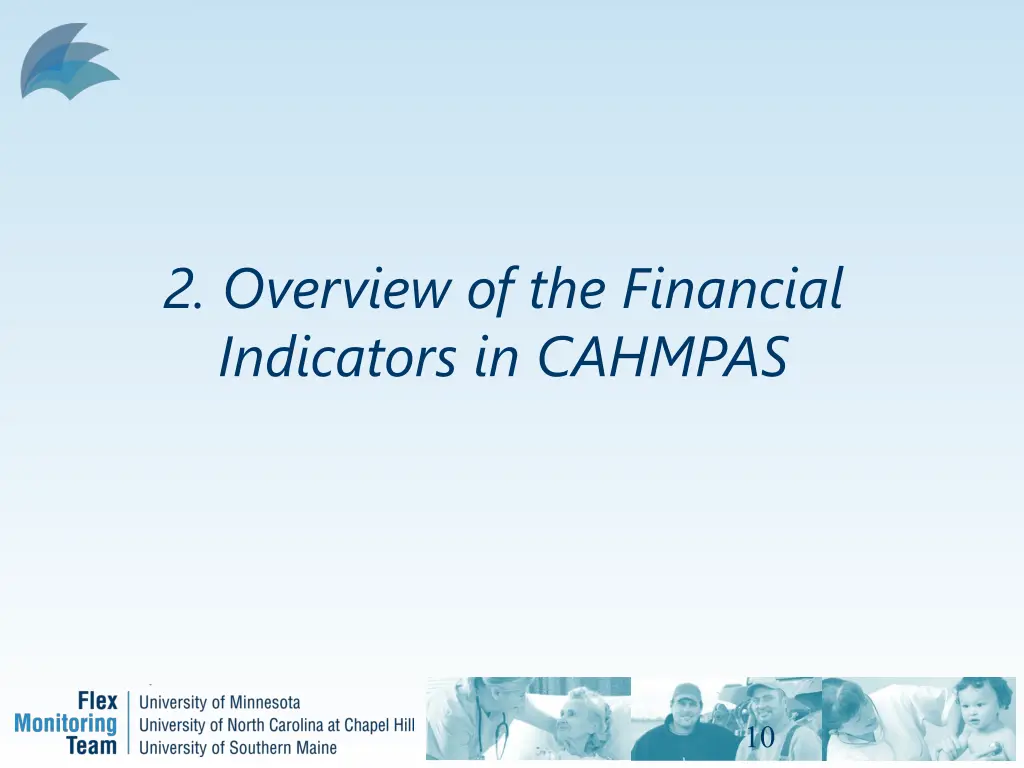 2 overview of the financial indicators in cahmpas