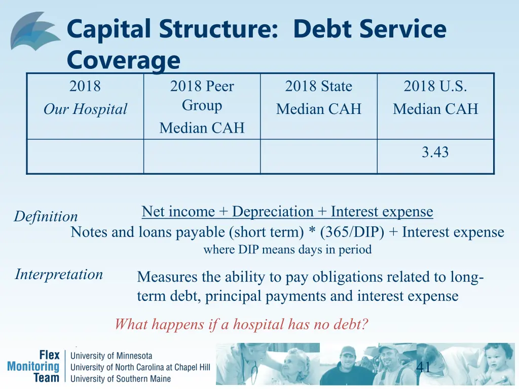 capital structure debt service coverage 2018