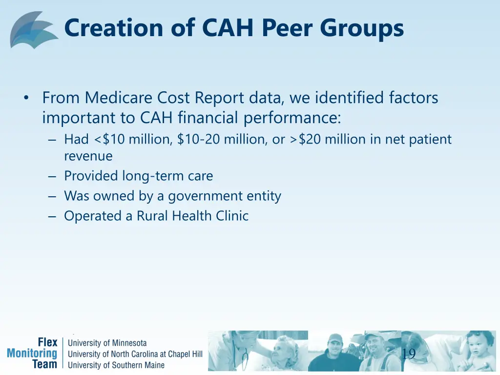 creation of cah peer groups