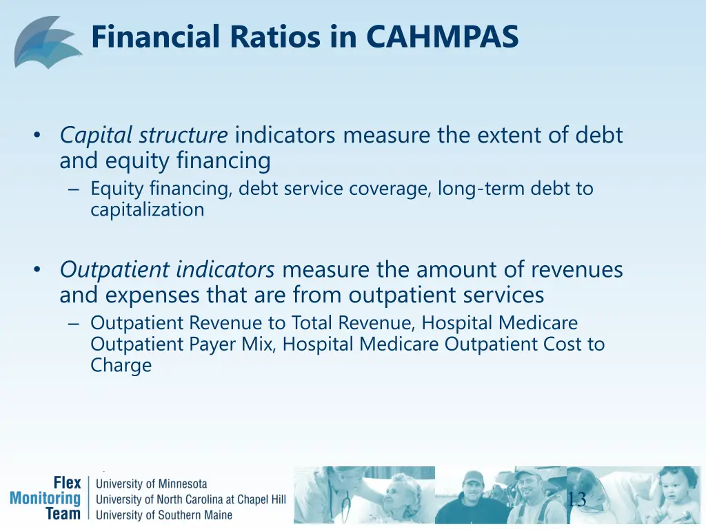 financial ratios in cahmpas 1