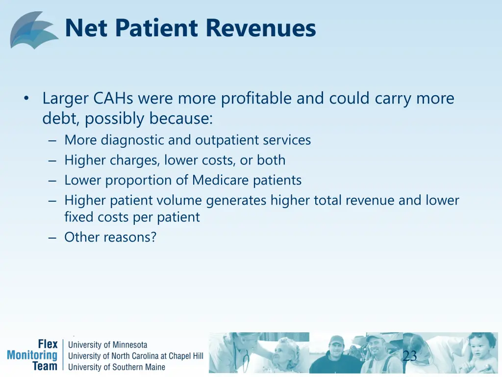 net patient revenues