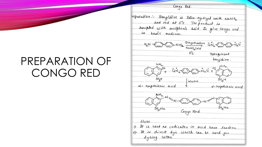 preparation of congo red