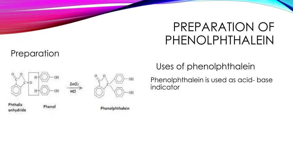 preparation of phenolphthalein