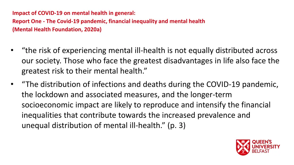 impact of covid 19 on mental health in general