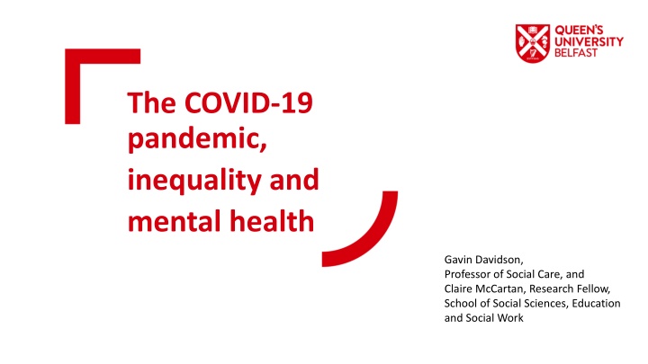 the covid 19 pandemic inequality and mental health