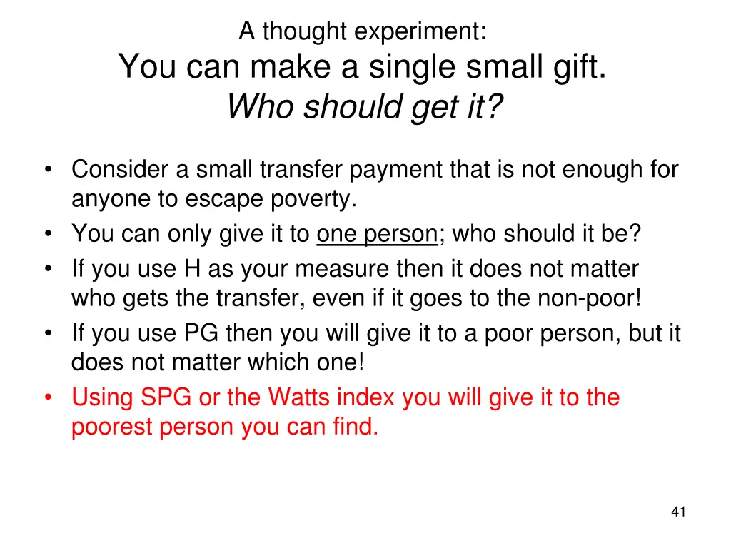 a thought experiment you can make a single small