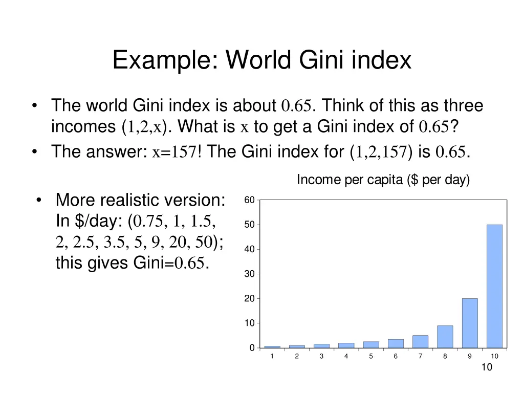 example world gini index