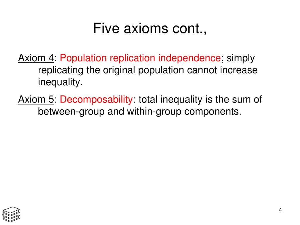 five axioms cont